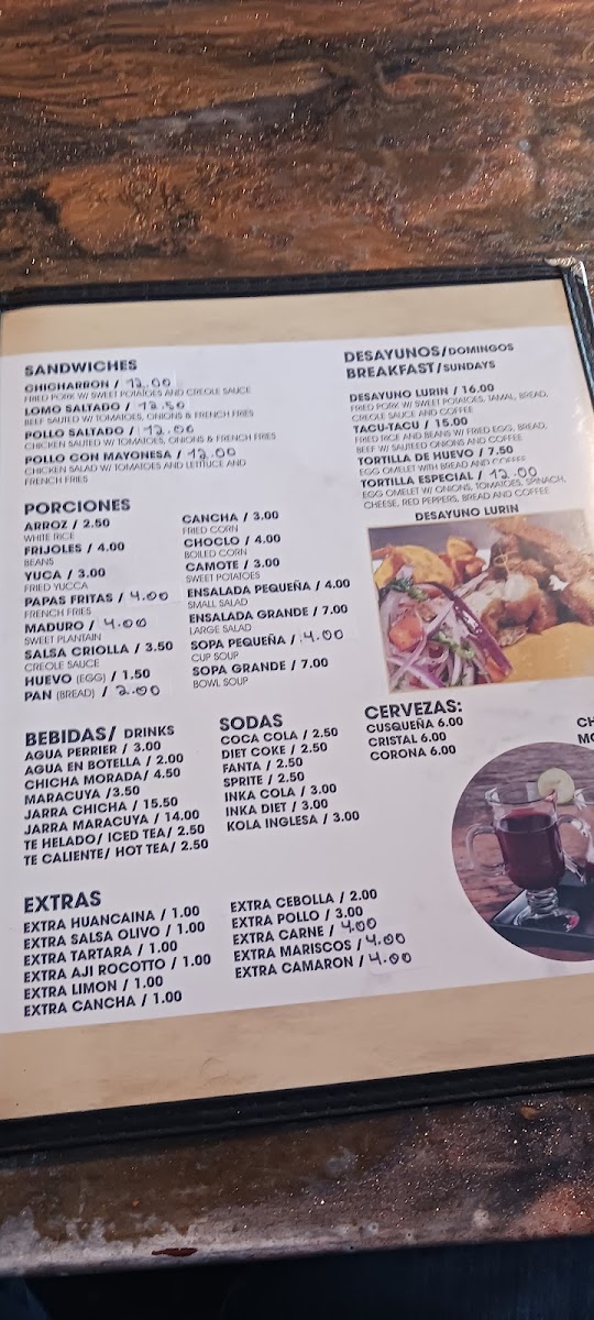 Menu Los Kausitas Peruvian Restaurant-1