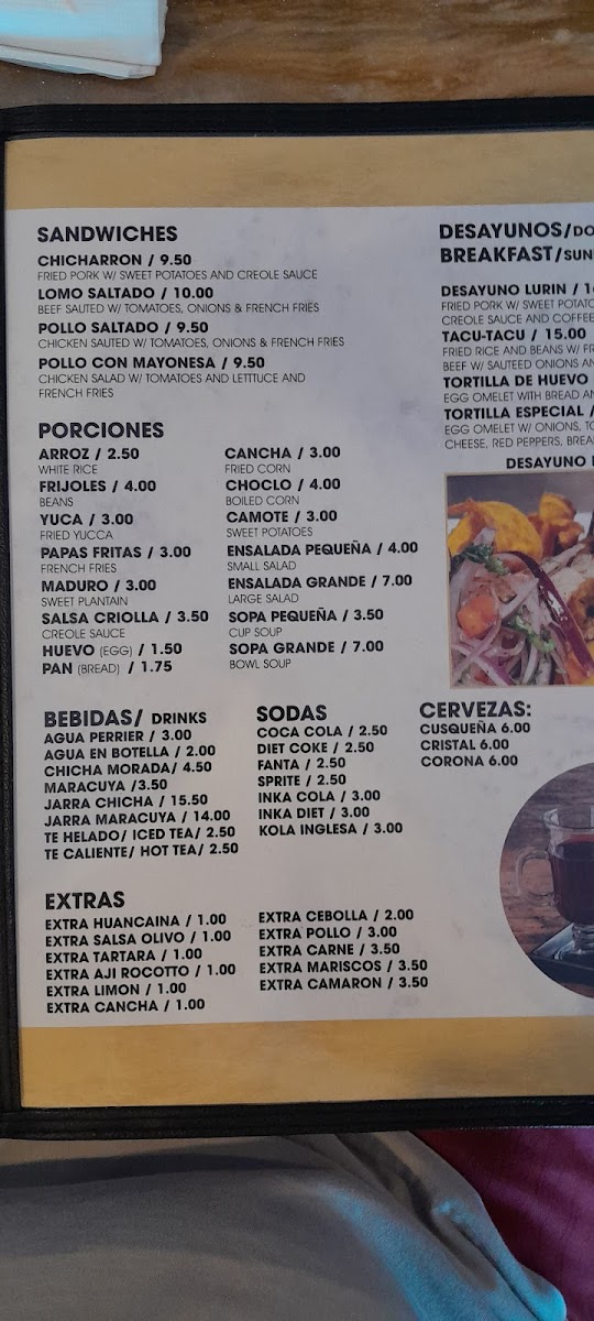 Menu Los Kausitas Peruvian Restaurant-5