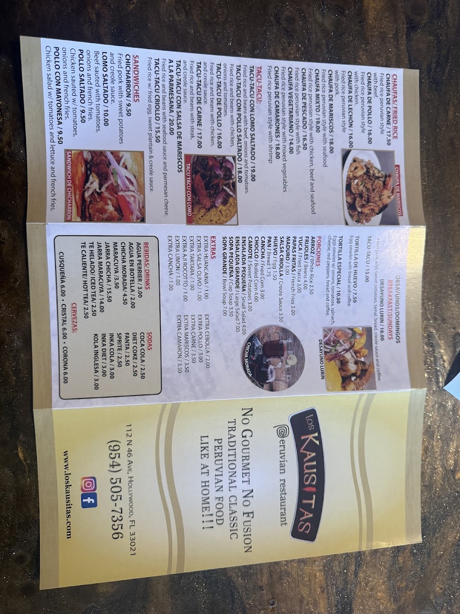 Menu Los Kausitas Peruvian Restaurant-8